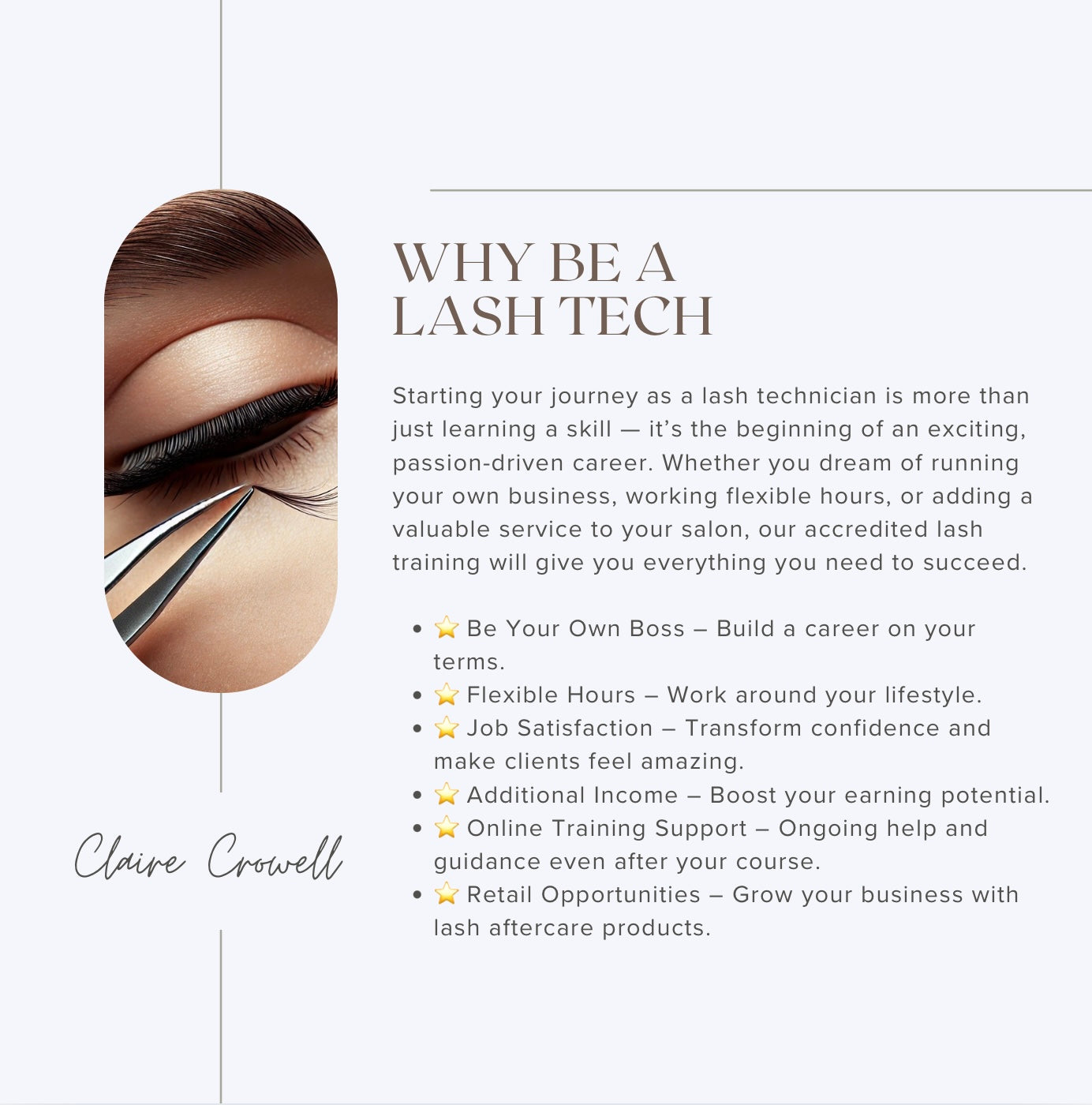 Beginner classic lash extensions - In Person course