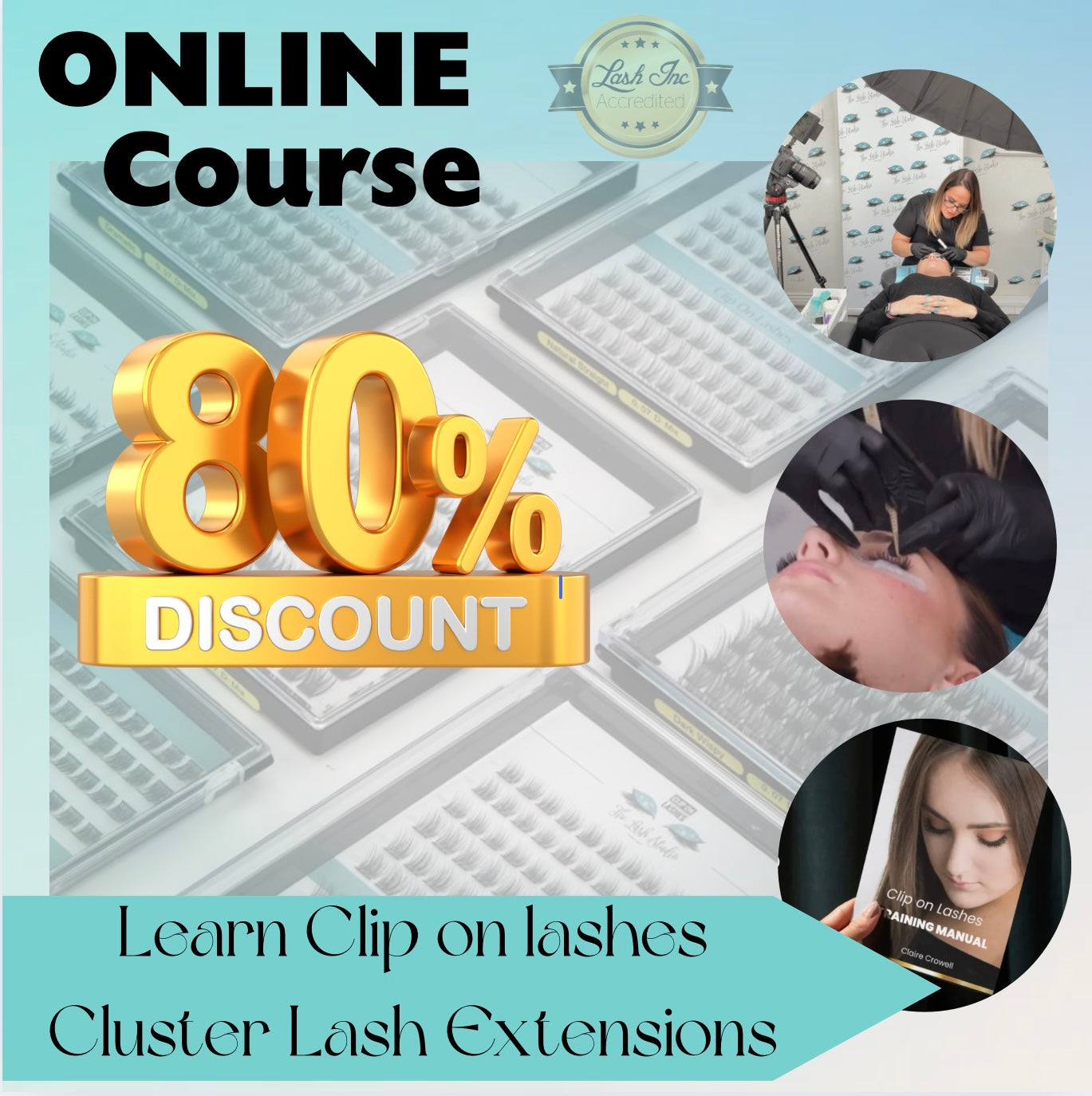 Halloween Offer, Clip on lash clusters - Online Course
