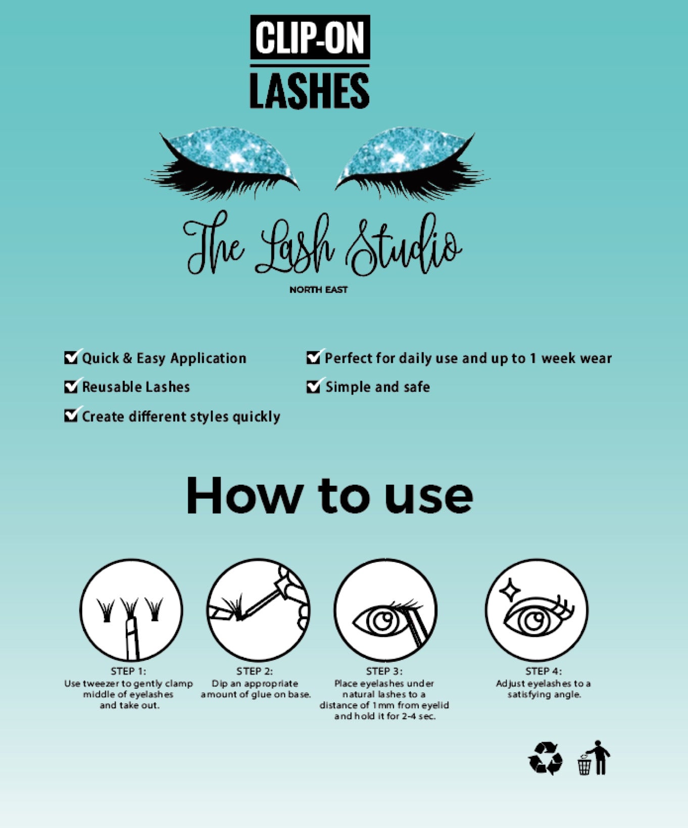 NEW clip on lash DIY home application kits