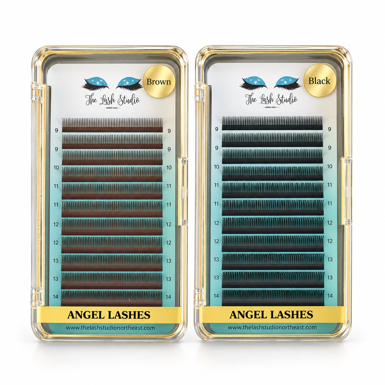 Angel Lash Extensions Duo – Black & Brown | 2 Tray Pack