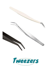 Tweezers and clamps for clip on lashes