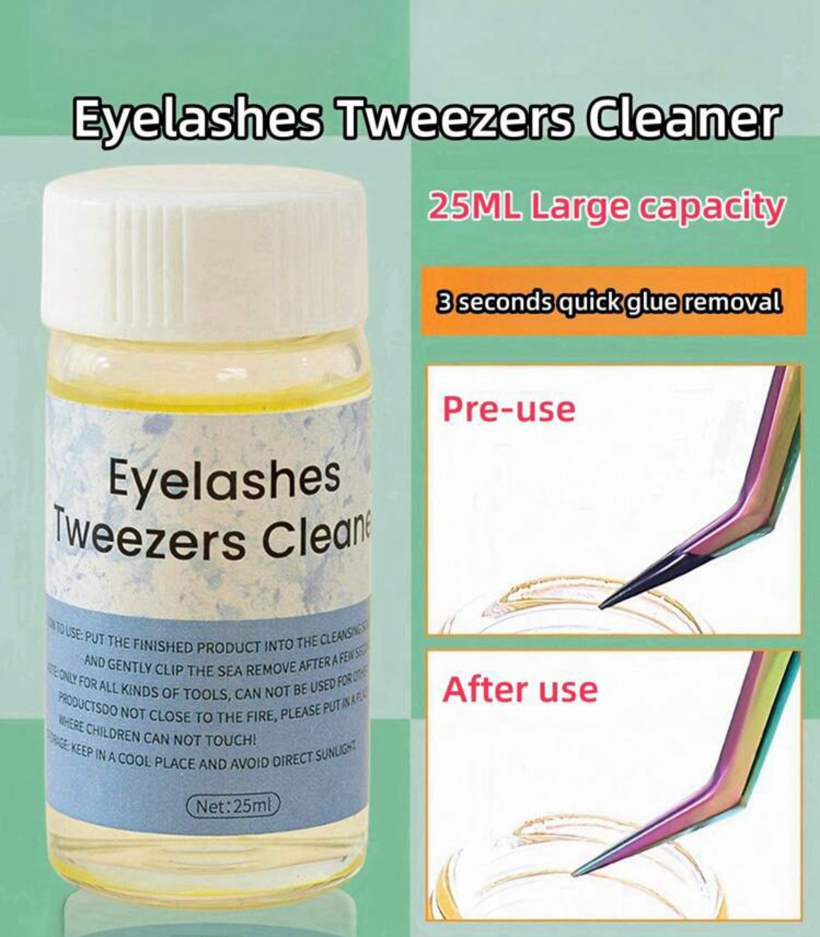 Eyelash Tweezer Cleaner