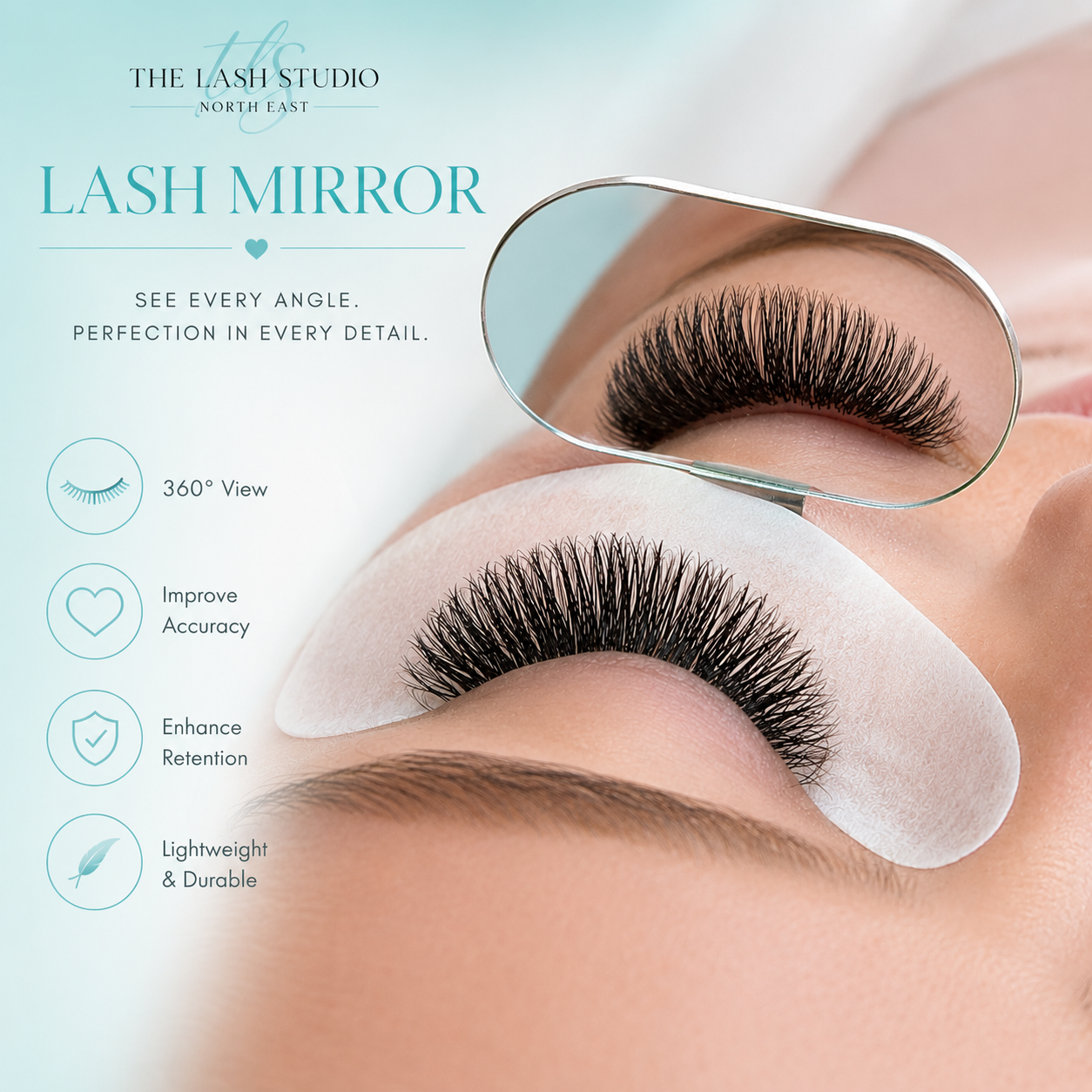 Professional Lash Inspection Mirror | Lash Extension & Lash Lift Mirror