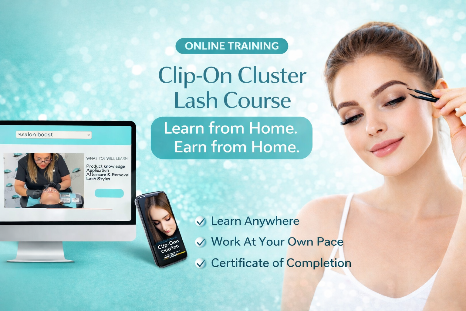 Clip on lash clusters - Online Course