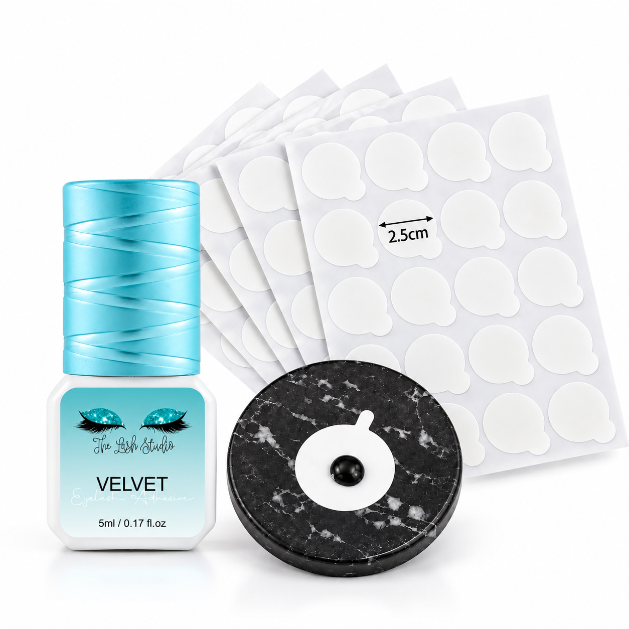 Lash Adhesive Glue Stickers & Palette – Disposable Glue Pads